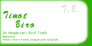 timot biro business card